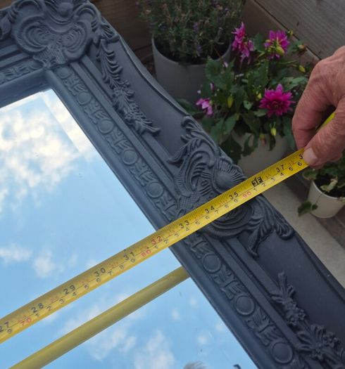 Dark Navy vintage Mirror - heavy