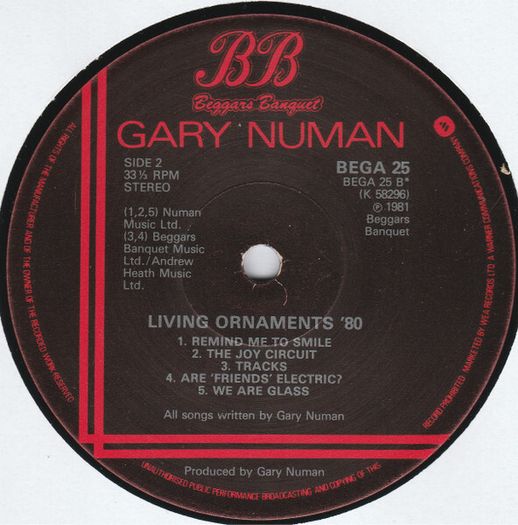 Gary Numan  Living Ornaments '80
