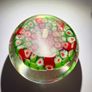 Close Pack Millefiori Paperweight - Red White Green - Complex Canes Possibly Murano Image 2