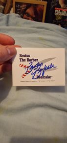 WWF Brutus The Barber Beefcake Signed Card - WWE