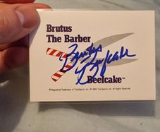 WWF Brutus The Barber Beefcake Signed Card - WWE