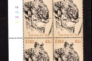 2009 Ireland The 200th Anniversary of the Birth of Charles Darwin Commemorative Stamp Plate Block 1A1A1A1A Mint Never Hinged (MNH)