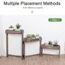 3 Tier Wooden Garden Plant Stand Vintage Herb Flower Succulent Holder Folding Display Shelf for Indoor Outdoor Yard Patio Image 3