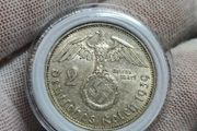 2 Reichsmark 1939 A Berlin WW2 Silver Coin third Reich