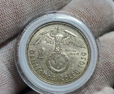 2 Reichsmark 1939 A Berlin WW2 Silver Coin third Reich
