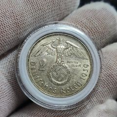2 Reichsmark 1939 A Berlin WW2 Silver Coin third Reich