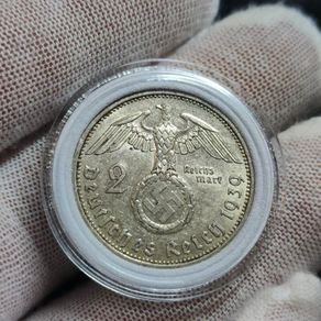 2 Reichsmark 1939 A Berlin WW2 Silver Coin third Reich