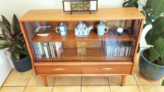 Mid Century Vintage Jentique Bookcase Display Cabinet