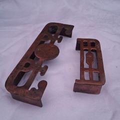 A Pair of Victorian Miniature Copper Fire Fenders(Salesman's Samples)