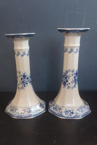 Lovely Pair of Tall Vintage Powell Craft Candlesticks in Excellent Condition, in the Very Popular but Discontinued Pattern, The Cuddra Collection, Rare Items