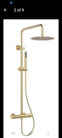 Brushed Brass Luxury Exposed Shower