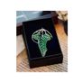 Beautiful Set: Pin + Gift Pouch - ideal - for scarves, coats, bags, vests, etc Image 2