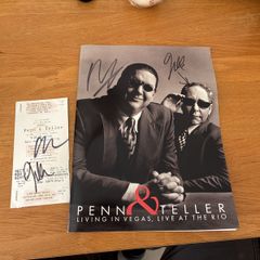 Penn and teller autographs 2005
