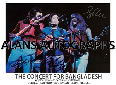 George Harrison Bob Dylan  Leon Russell  Autograph