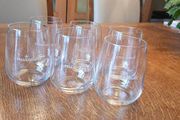 6 x S.Pellegrino stemless crystal glasses designed and produced by Bormioli Rocco