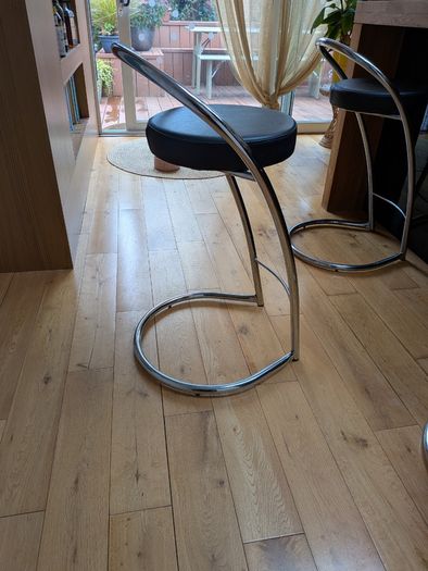 Postmodern Italian Chrome Pipping Stools by Effezeta