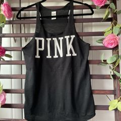 slerpwear Victoria secrets pink black sleepwear vest top size small