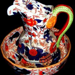 Vintage Ringtons Imari Patterned Jug & Bowl