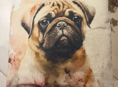 Pug Dog Cushion Cover