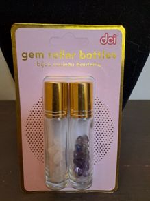 Gem Roller Bottle Set Rose Quartz Amethyst