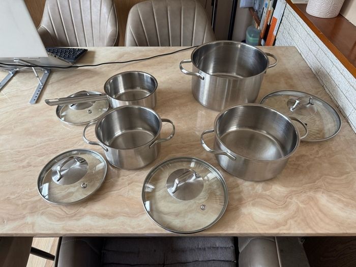 Stainless steel 4 piece pot set/cookware