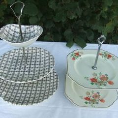 Cake Stand / Tier Plates x 2