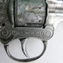 Vintage 60s Metal Cap Gun Firecracker Pistol, Wooden Handle Image 9
