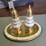 Vintage condiment set brass Image 2