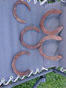 Vintage Forged Iron Horse Shoes
