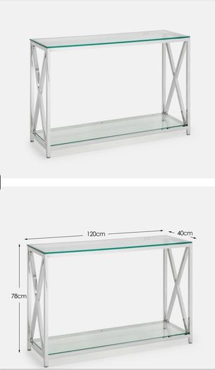 Hall Table - Glass Top Beautiful Console Table