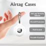 Airtag Case/Airtag Keychain Full Protection Airtag Holder Accessories - 2 Pack (White) Image 2