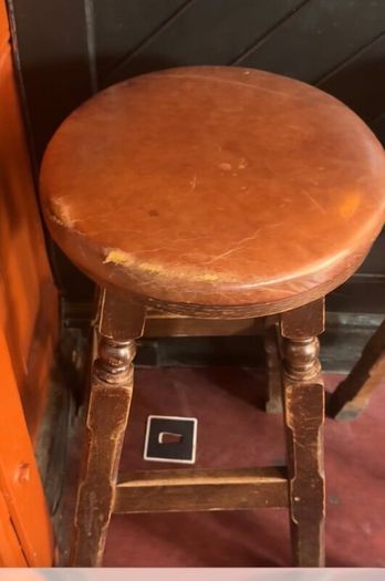 Traditional old pub stools