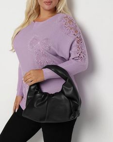 Beautiful Lavender Knit Top size 18