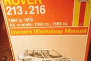 Haynes Rover 213 and 216 Owners Workshop Manual.
