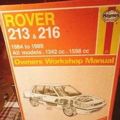 Haynes Rover 213 and 216 Owners Workshop Manual.