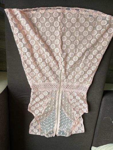 Caris closet bridal - lace dress baby pink
