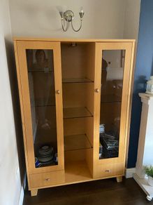 Beech Display Cabinet