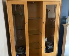 Beech Display Cabinet