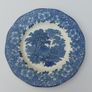 Lovely Vintage Blue and White 9.75 Inch Dinner Plate By Enoch Wedgwood (Tunstall) Ltd, in the Lovely Cottagecore Style "Woodland" Pattern, Some Crazing Image 2
