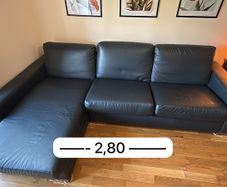 DONATION Leather Corner Sofa