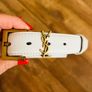 YSL white leather belt size L Image 2