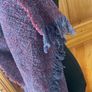 Kerry woollen mills Celtic oversized scarf in plum Image 7