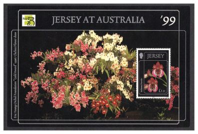 1999 Jersey Jersey Orchids/ Jersey in Australia '99 Commemorative Stamp Miniature Sheet Mint Never Hinged (MNH)