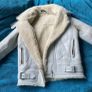 IRO Paris Designer Black Sheepskin Shearling Leather Jacket Coat Image 5