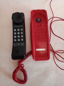Vintage 1980s Red Landline Phone