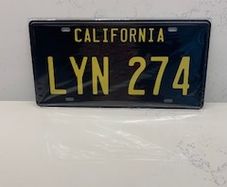 Gone in 60 Seconds Eleanor Mustang LYN 274 Replica Movie American License Plate