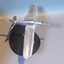 1970s chrome airplane on stand Image 3