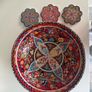 Libyan serving bowl and coasters (x3) Image 2