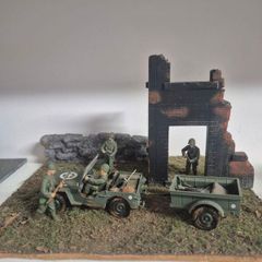 American ww2 infantry diorama