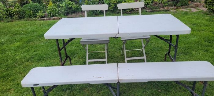 table,bench chairs outdoor